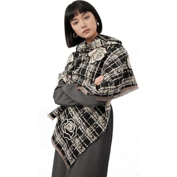 Women's Large Soft Scarves Pashmina Shawls & Wraps Cashmere Feel
